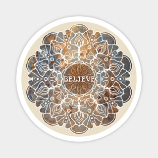 BELIEVE Mandala Art Magnet